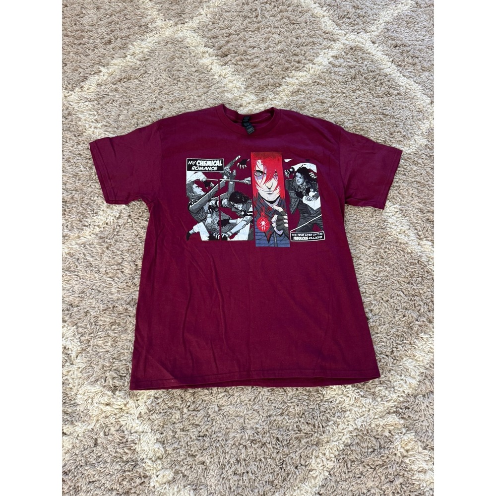 My Chemical Romance Fabulous Killjoys Graphic T-Shirt Maroon Men Size L Gildan